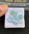 Natural Aquamarine Gemstone Smooth Mix Shape Cabochon High Quality Loose Gemstones For Jewelry Making 8-13 MM Size 10 Pcs V4993