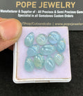 Natural Aquamarine Gemstone Smooth Mix Shape Cabochon High Quality Loose Gemstones For Jewelry Making 8-12 MM Size 10 Pcs V4994