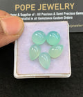 Natural Aqua Chalcedony Gemstone Smooth Mix Shape Cabochon High Quality Loose Gemstones For Jewelry Making 10-12 MM Size 5 Pcs V4995