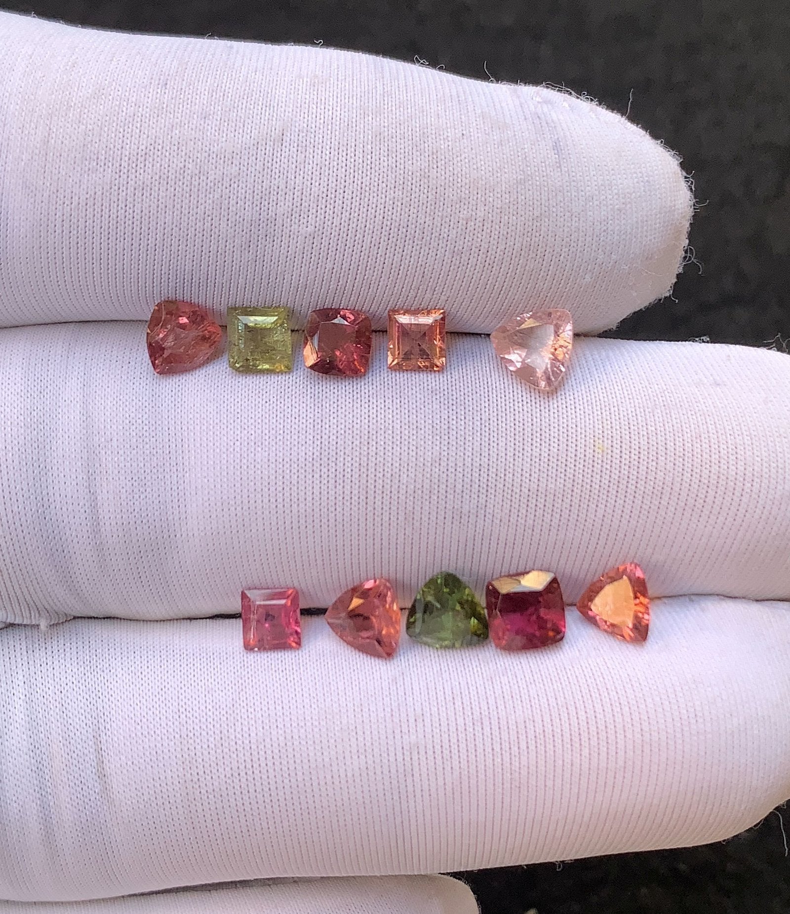 Natural Tourmaline Gemstone Faceted Cut Mix Shape High Quality Loose Gemstones For Jewelry Making 4-5 MM Size 10 Pcs V4497