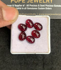 Natural Garnet Gemstone Smooth Oval Shape Cabochon High Quality Loose Gemstones For Jewelry Making 10x8 MM Size 6 Pcs V5008