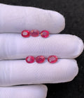 Natural Pink Sapphire Gemstone Faceted Cut Oval Shape High Quality Loose Gemstones For Jewelry Making 6-7 MM Size 6 Pcs V4501