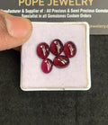 Natural Garnet Gemstone Smooth Oval Shape Cabochon High Quality Loose Gemstones For Jewelry Making 9-10 MM Size 5 Pcs V5009