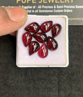 Natural Garnet Gemstone Smooth Pear Shape Cabochon High Quality Loose Gemstones For Jewelry Making 12x8 MM Size 8 Pcs V5010