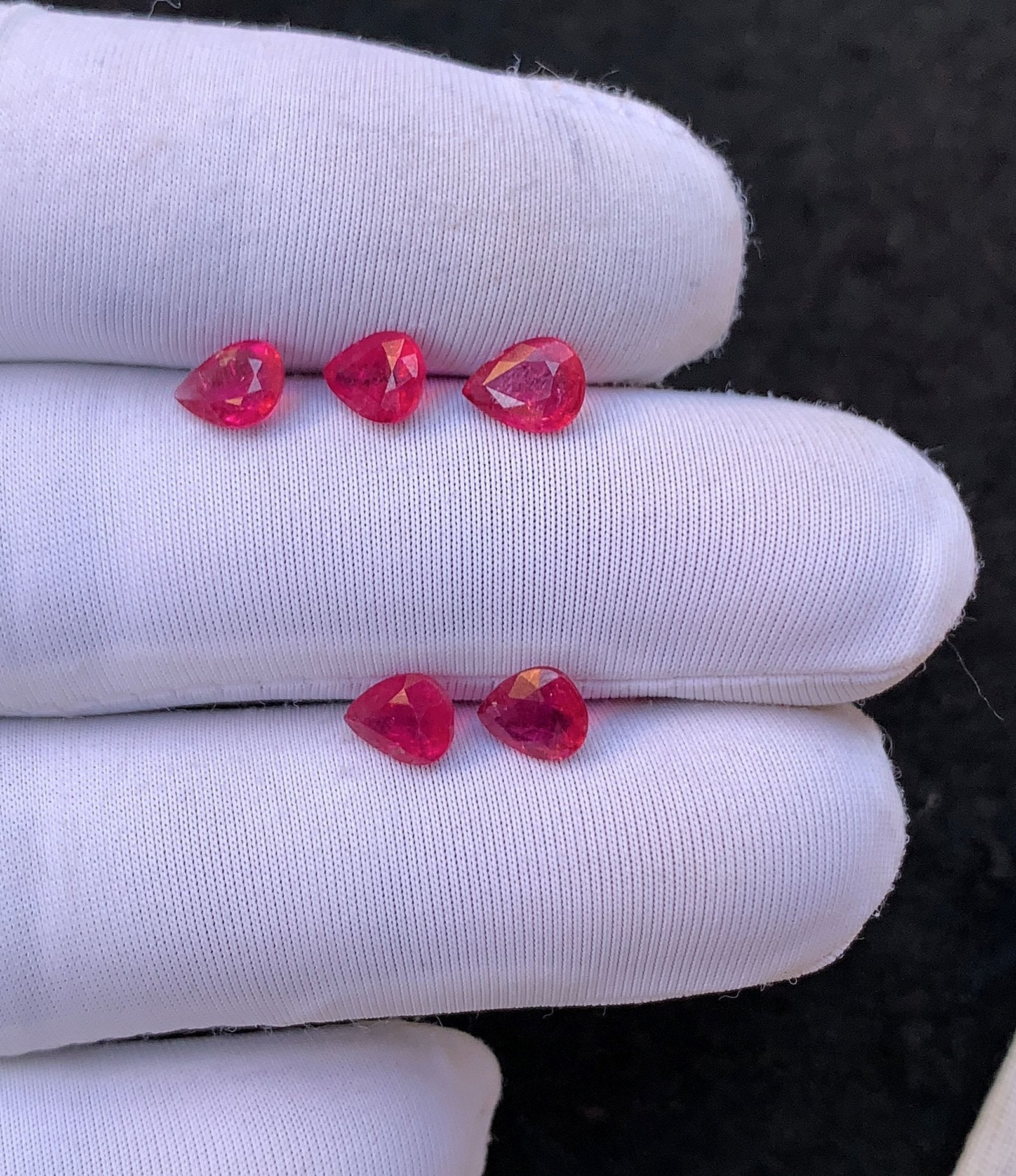 Natural Pink Sapphire Gemstone Faceted Cut Pear Shape High Quality Loose Gemstones For Jewelry Making 6x5 MM Size 5 Pcs V4502