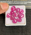 Natural Pink Sapphire Gemstone Rose Cut Fancy Shape Cabochon High Quality Loose Gemstones For Jewelry Making 8-12 MM Size 10 Pcs V5011