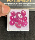Natural Pink Sapphire Gemstone Rose Cut Fancy Shape Cabochon High Quality Loose Gemstones For Jewelry Making 8-13 MM Size 10 Pcs V5013
