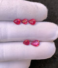 Natural Pink Sapphire Gemstone Faceted Cut Pear Shape High Quality Loose Gemstones For Jewelry Making 6-8 MM Size 5 Pcs V4503