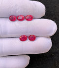 Natural Pink Sapphire Gemstone Faceted Cut Oval Shape High Quality Loose Gemstones For Jewelry Making 6-7 MM Size 5 Pcs V4504