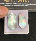 Natural Mother Of Pearl Gemstone Smooth Hexagon Shape Cabochon High Quality Loose Gemstones For Jewelry Making 27-28 MM Size 2 Pcs V5020