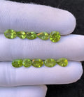 Natural Peridot Gemstone Faceted Cut Mix Shape High Quality Loose Gemstones For Jewelry Making 6-8 MM Size 10 Pcs V4510