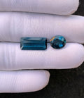 Natural London Blue Topaz Gemstone Faceted Cut Mix Shape High Quality Loose Gemstones For Jewelry Making 10-12 MM Size 2 Pcs V4511