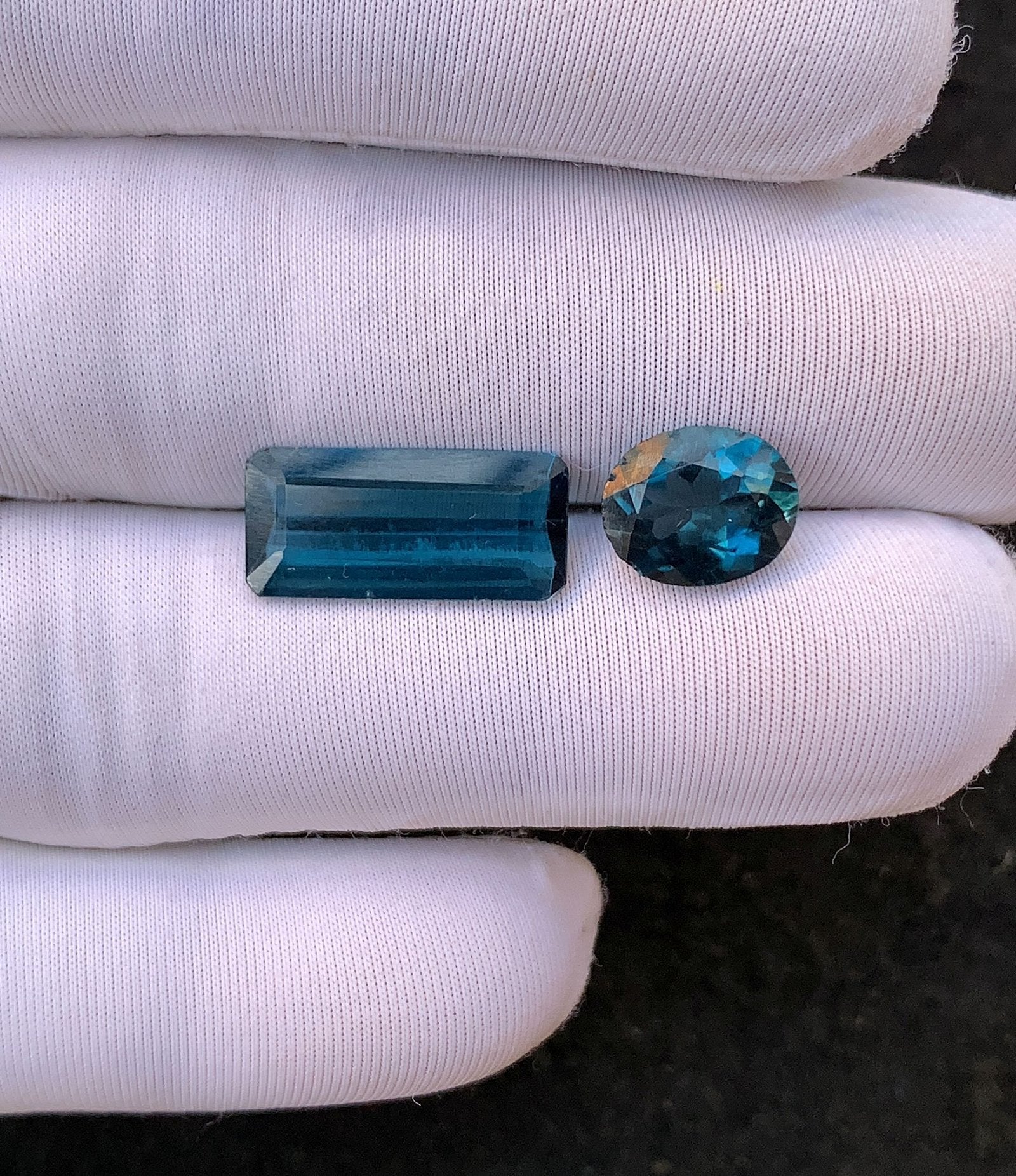 Natural London Blue Topaz Gemstone Faceted Cut Mix Shape High Quality Loose Gemstones For Jewelry Making 10-12 MM Size 2 Pcs V4511
