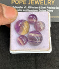 Natural Fluorite Gemstone Smooth Round Shape Cabochon High Quality Loose Gemstones For Jewelry Making 10-15 MM Size 5 Pcs V5029