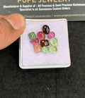Natural Watermelon Tourmaline Gemstone Smooth Mix Shape Cabochon High Quality Loose Gemstones For Jewelry Making 6-8 MM Size 10 Pcs V5035
