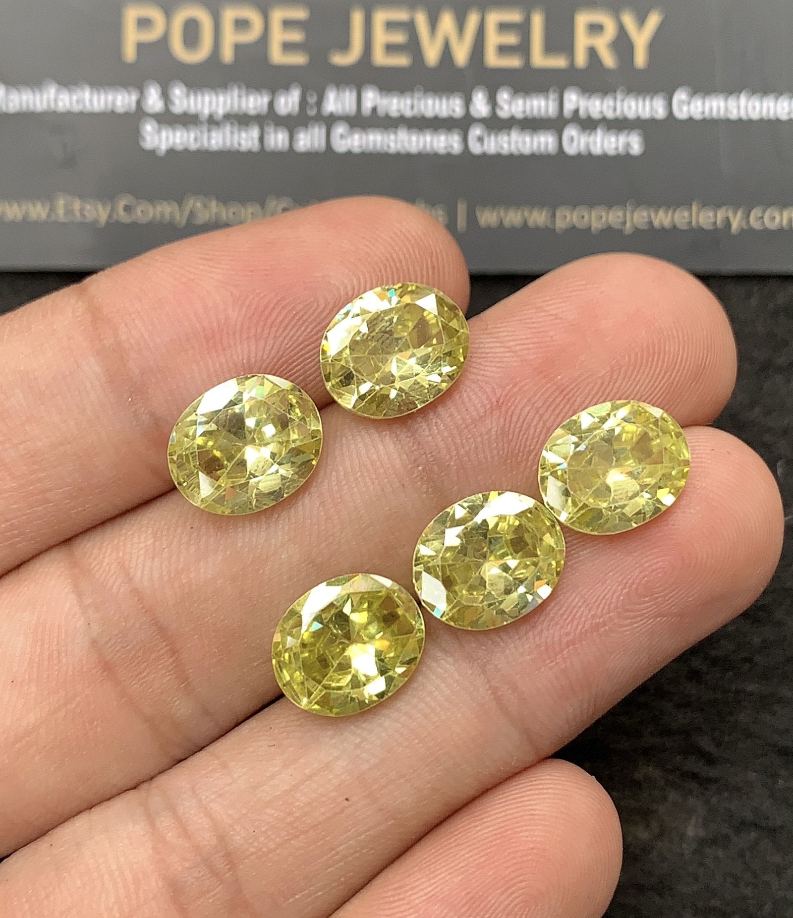 Zircon Gemstone Faceted Cut Oval Shape High Quality Loose Gemstones For Jewelry Making 11x9 MM Size 5 Pcs SM24949