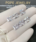 Zircon Gemstone Faceted Cut Rectangle Shape High Quality Loose Gemstones For Jewelry Making 10x8 MM Size 6 Pcs SM24961