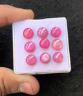 Natural Silky Sapphire Gemstone Smooth Round Shape Cabochon High Quality Loose Gemstones For Jewelry Making 8 MM Size 9 Pcs V4518