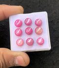 Natural Silky Sapphire Gemstone Smooth Round Shape Cabochon High Quality Loose Gemstones For Jewelry Making 8 MM Size 9 Pcs V4519