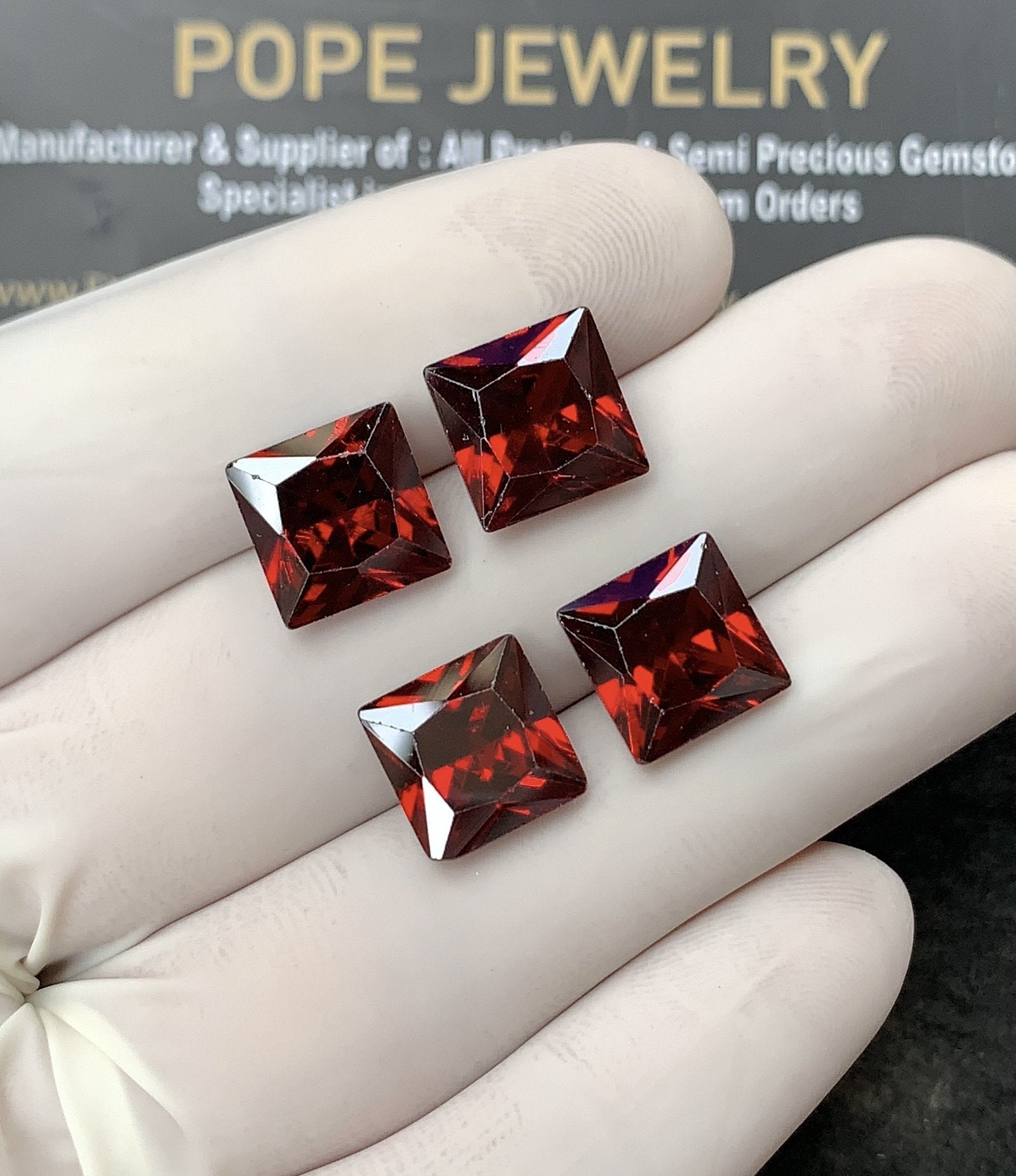 Zircon Gemstone Faceted Cut Cushion Shape High Quality Loose Gemstones For Jewelry Making 10 MM Size 4 Pcs SM24972