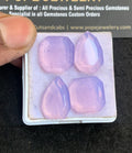 Natural Lavender Quartz Gemstone Step Cut Mix Shape Cabochon High Quality Loose Gemstones For Jewelry Making 15-18 MM Size 2 Pair V5047