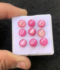 Natural Silky Sapphire Gemstone Smooth Round Shape Cabochon High Quality Loose Gemstones For Jewelry Making 8 MM Size 9 Pcs V4522