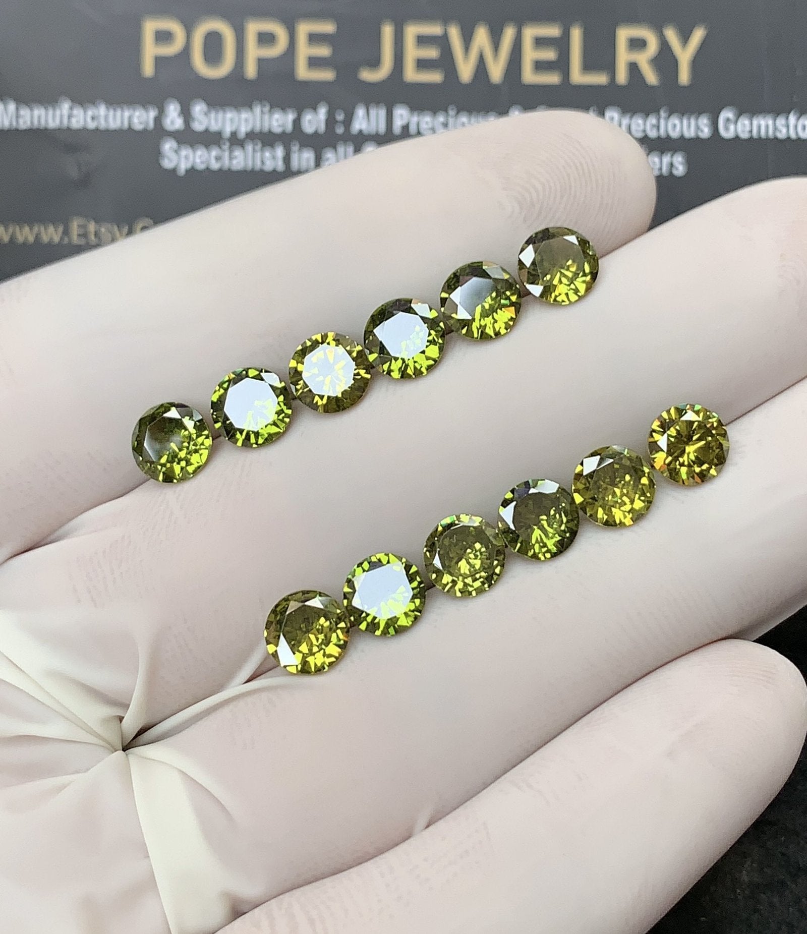 Zircon Gemstone Faceted Cut Round Shape High Quality Loose Gemstones For Jewelry Making 6 MM Size 12 Pcs SM24974