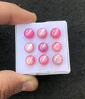Natural Silky Sapphire Gemstone Smooth Round Shape Cabochon High Quality Loose Gemstones For Jewelry Making 8 MM Size 9 Pcs V4523