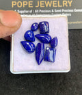 Natural Lapis Lazuli Gemstone Smooth Mix Shape Cabochon High Quality Loose Gemstones For Jewelry Making 7-15 MM Size 8 Pcs V5053