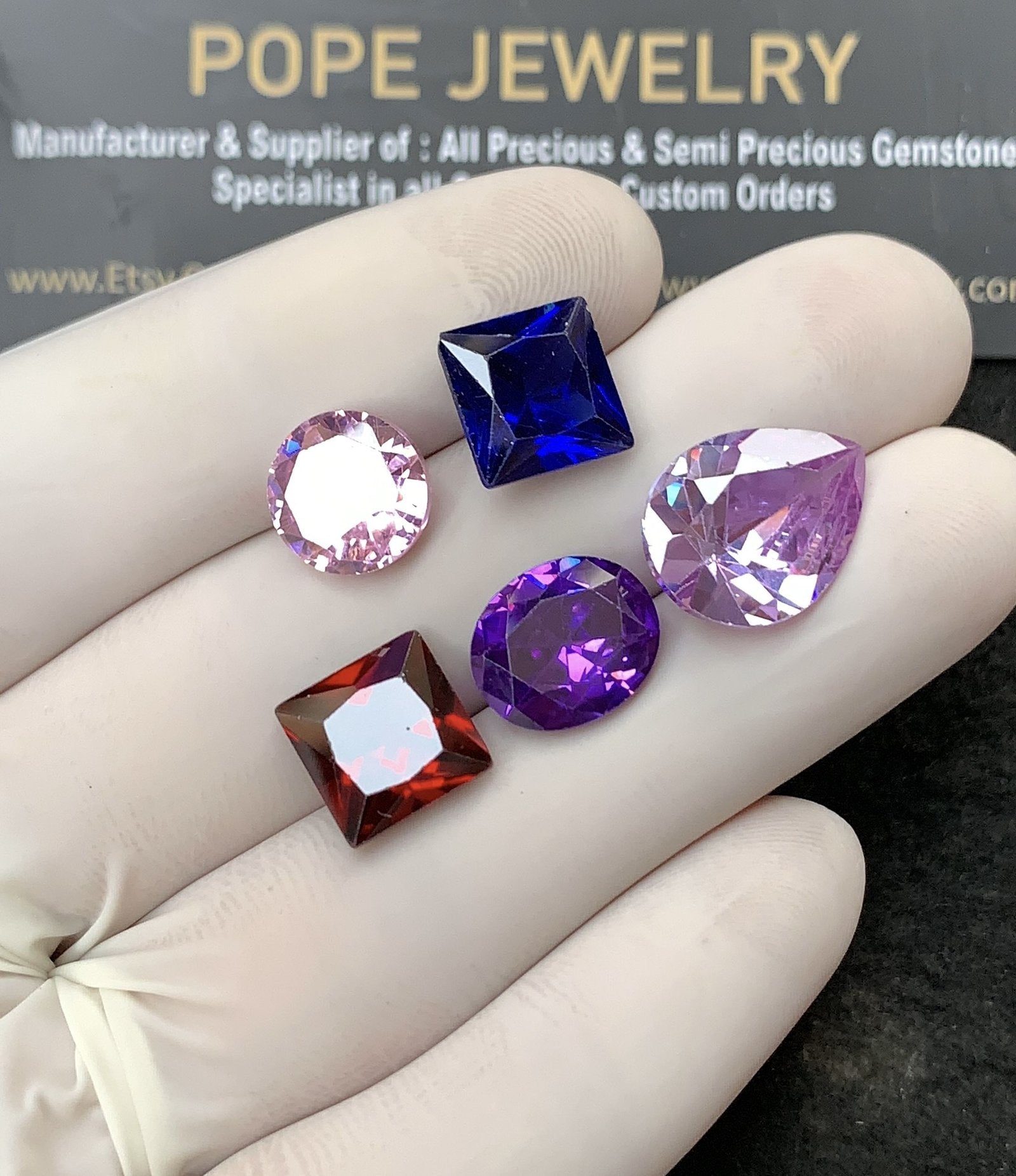 Zircon Gemstone Faceted Cut Mix Shape High Quality Loose Gemstones For Jewelry Making 10-16 MM Size 5 Pcs SM24978