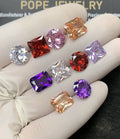 Zircon Gemstone Faceted Cut Mix Shape High Quality Loose Gemstones For Jewelry Making 9-11 MM Size 10 Pcs SM24982