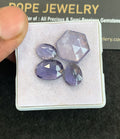 Natural Iolite Gemstone Rose Cut Mix Shape Cabochon High Quality Loose Gemstones For Jewelry Making 10-16 MM Size 4 Pcs V5061