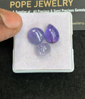 Natural Tanzanite Gemstone Smooth Mix Shape Cabochon High Quality Loose Gemstones For Jewelry Making 11-14 MM Size 3 Pcs V5069