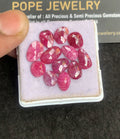 Natural Ruby Gemstone Rose Cut Fancy Shape Cabochon High Quality Loose Gemstones For Jewelry Making 8-11 MM Size 12 Pcs V5074