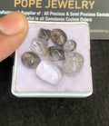 Natural Black Rutile Gemstone Smooth Mix Shape Cabochon High Quality Loose Gemstones For Jewelry Making 6-14 MM Size 8 Pcs V5079