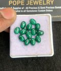 Natural Malachite Gemstone Smooth Oval Shape Cabochon High Quality Loose Gemstones For Jewelry Making 7x5 MM Size 13 Pcs V5085