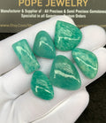 Natural Amazonite Gemstone Smooth Mix Shape Cabochon Loose Gemstone For Jewelry Making Wholesalegems 18-24 MM Size 6 Pcs SM25277