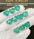 Natural Amazonite Doublet Gemstone Rose Cut Heart Shape Cabochon Loose Gemstone For Jewelry Making Wholesalegems 10 MM Size 10 Pcs SM25278