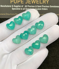 Natural Amazonite Doublet Gemstone Rose Cut Heart Shape Cabochon Loose Gemstone For Jewelry Making Wholesalegems 10 MM Size 10 Pcs SM25280