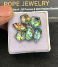 Natural Abalone Shell Pearl Doublet Gemstone Rose Cut Mix Shape Cabochon High Quality Loose Gemstones For Jewelry Making 10-15 MM Size 6 Pcs V5149