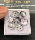 Natural Black Rutile Gemstone Rose Cut Mix Shape Cabochon High Quality Loose Gemstones For Jewelry Making 11-12 MM Size 7 Pcs V5153