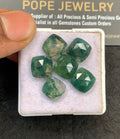 Natural Moss Agate Gemstone Rose Cut Cushion Shape Cabochon High Quality Loose Gemstones For Jewelry Making 10 MM Size 6 Pcs V5158