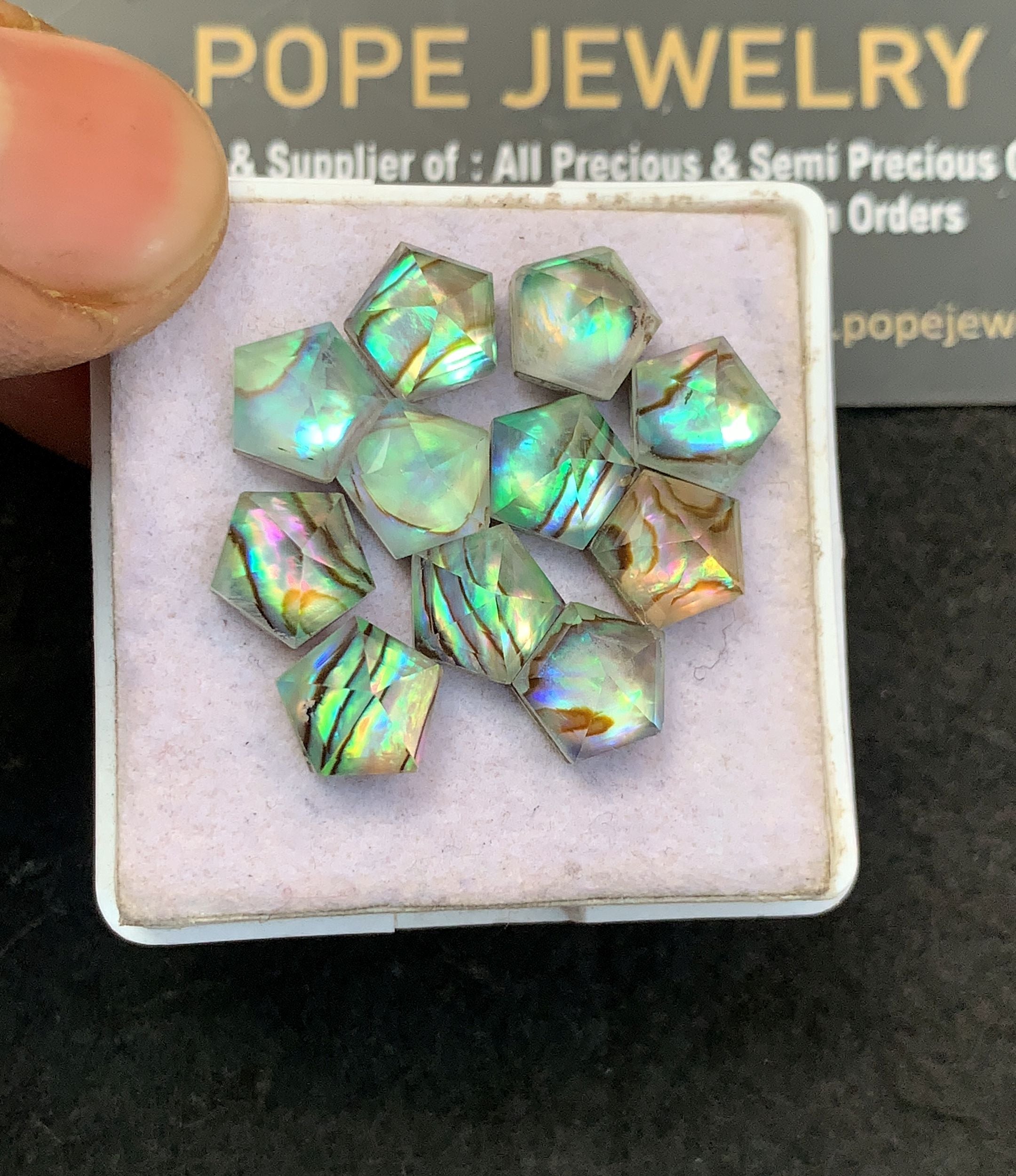 Natural Abalone Shell Pearl Doublet Gemstone Rose Cut Star Cabochon Loose Gemstone For Jewelry Making Wholesalegems 8 MM Size 11 Pcs V5165