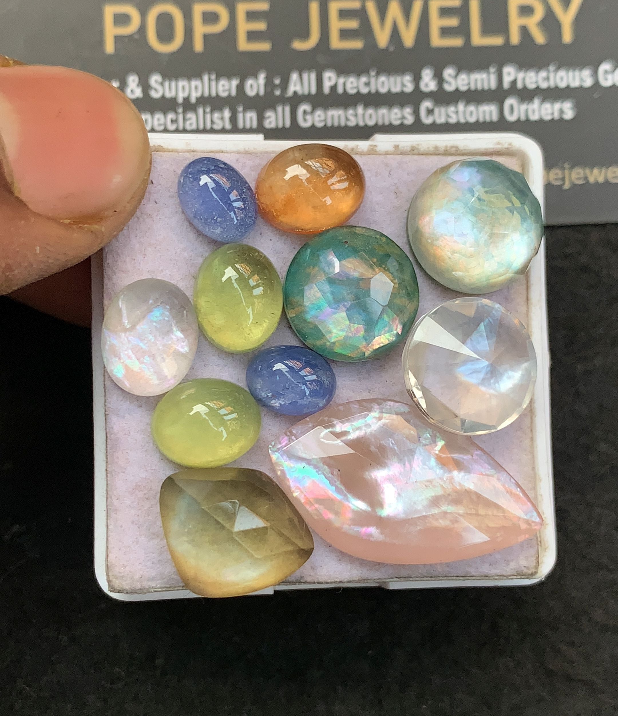 Natural Mix Stone Gemstone Fancy Shape Cabochon High Quality Loose Gemstones For Jewelry Making 8-25 MM Size 11 Pcs V5166
