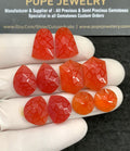 Natural Carnelian Aqua Chalceodny Gemstone Precision Cut Mix Shape Cabochon High Quality Loose Gemstones For Jewelry Making 12-18 MM Size 5 Pair SM20828