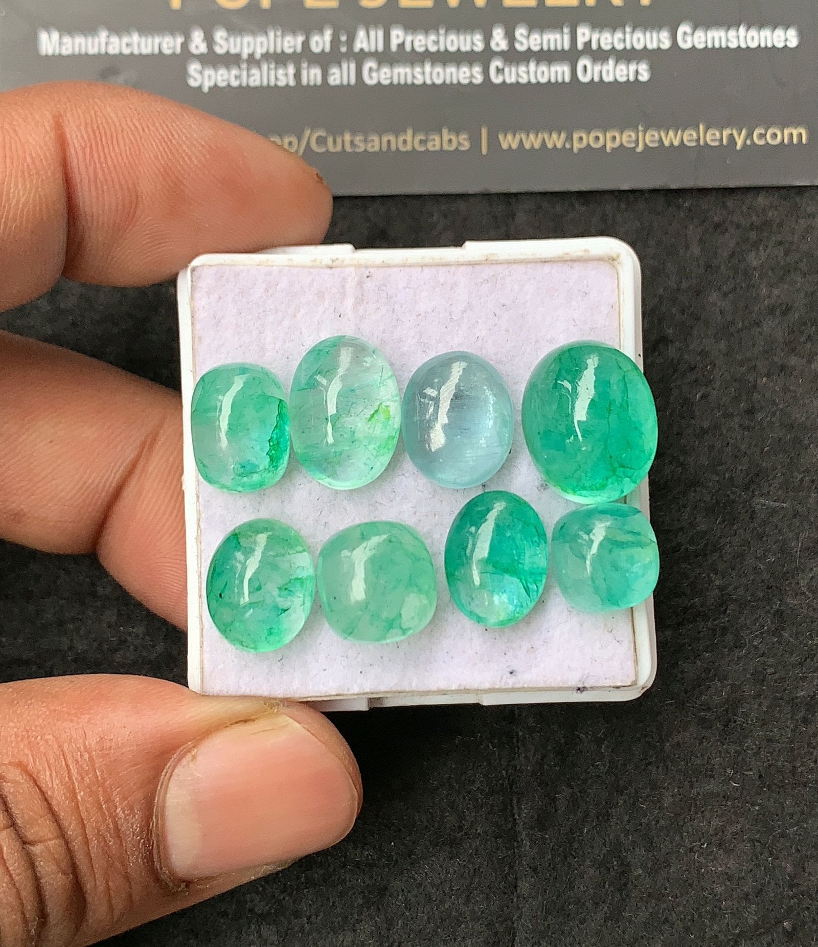 Natural Beryl Gemstone Smooth Mix Shape Cabochon High Quality Loose Gemstones For Jewelry Making 9-14 MM Size 8 Pcs V3022