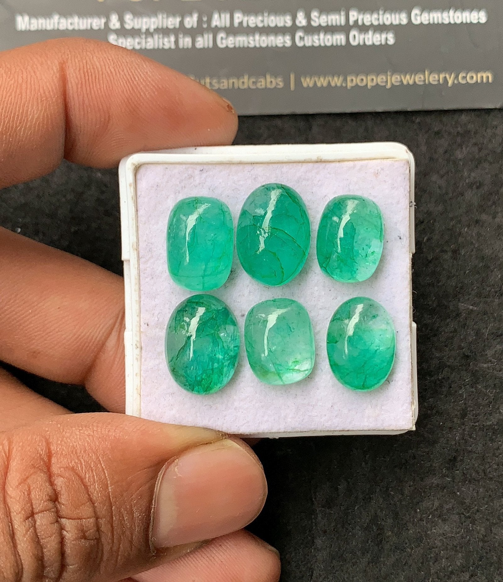 Natural Beryl Gemstone Smooth Mix Shape Cabochon High Quality Loose Gemstones For Jewelry Making 12-14 MM Size 6 Pcs V3023