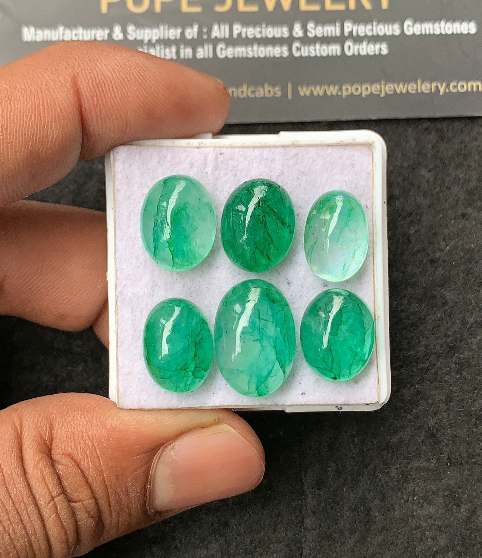 Natural Beryl Gemstone Smooth Oval Shape Cabochon High Quality Loose Gemstones For Jewelry Making 13-17 MM Size 6 Pcs V3024