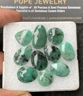 Natural Emerald Gemstone Rose Cut Mix Cabochon High Quality Loose Gemstones For Jewelry Making 13-21 MM Size 10 Pcs V3029
