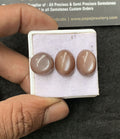 Natural Peach Moonstone Gemstone Smooth Mix Shape Cabochon High Quality Loose Gemstones For Jewelry Making 14-16 MM Size 3 Pcs V3040